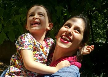 Nazanin Zaghari-Ratcliffe was briefly reunited with her daughter, Gabriella, in Damavand, Iran following her release from prison for three days (AFP)