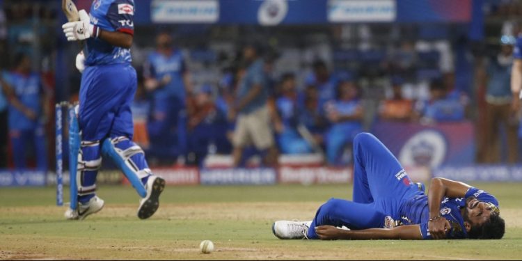 Bumrah suffered the injury when he fell while bowling the team's final over.
