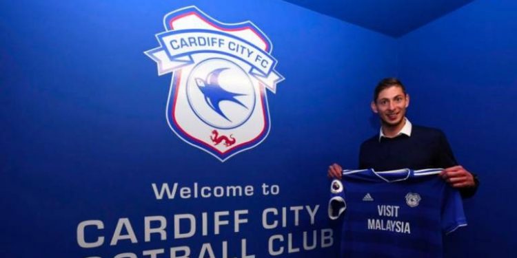 Sala, signed by Cardiff on Jan 19 from French club Nantes for a club record fee, was flying to Cardiff aboard a small plane that went missing around 20km (12 miles) north of the island of Guernsey. (AFP)