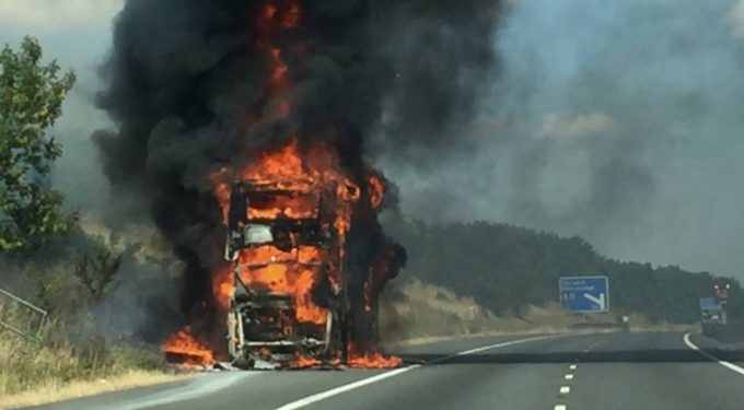 The accident occurred Friday when the 59-seater bus from the neighbouring Henan province suddenly caught fire on a highway in Hanshou county in Changde city. (Representative image)