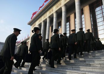 As the economy slows, Beijing has unveiled a military budget increase of 7.5 percent (AFP)
