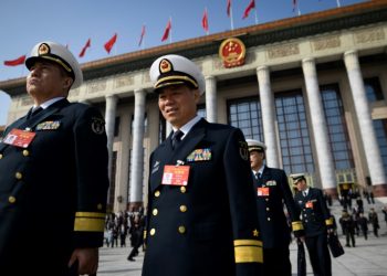 The spending plan presented at the NPC comes as Beijing steps up its rhetoric against any independence movements in self-ruled Taiwan and continues to assert its vast territorial claims in the disputed South China Sea (AFP)