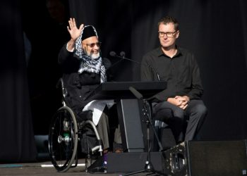 Farid Ahmed, a survivor of the Christchurch mosque attacks, said at a national remembrance service that he had forgiven the gunman responsible for the massacre that took his wife (AFP)