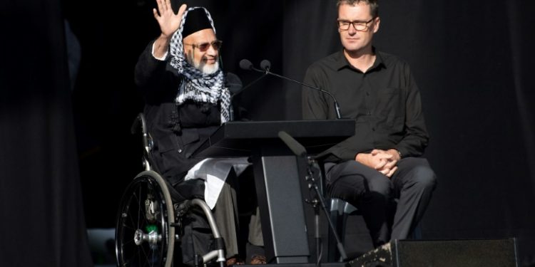 Farid Ahmed, a survivor of the Christchurch mosque attacks, said at a national remembrance service that he had forgiven the gunman responsible for the massacre that took his wife (AFP)