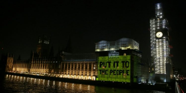 Next week could see decisive parliamentary votes on Brexit, but some campaigners still want to see a second referendum on the issue (AFP)