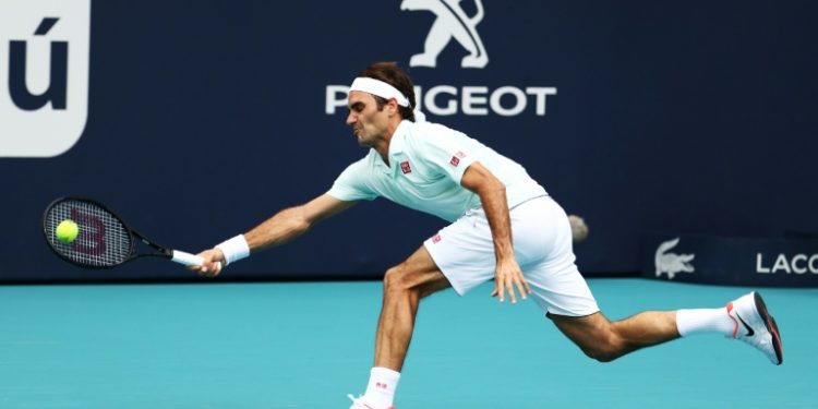 Roger Federer dispatched Filip Krajinovic in straight sets at the Miami Open (AFP)