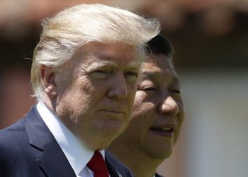 In this photo taken April 7, 2017, file photo, U.S. President Donald Trump, left, and Chinese President Xi Jinping walk together at Mar-a-Lago in Palm Beach, Fla. Foreign leaders showered President Donald Trump and his family with more than $140,000 in gifts during their first year in the White House, with China and Saudi Arabia among the most lavish givers. China’s president gave Trump and his wife the two most expensive gifts in 2017: a $14,400 calligraphy display and a $16,250 dinnerware set featuring Trump’s Mar-a-Lago resort. All gifts were turned over to the National Archives. (AP)