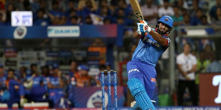 Rishabh Pant hits one out of the park during his blistering knock against Mumbai Indians, Sunday