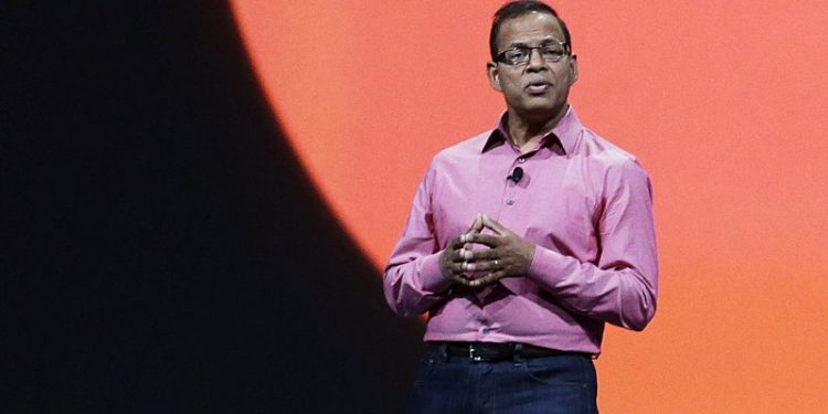 In this May 15, 2013, file photo, Amit Singhal, senior vice president and software engineer at Google Inc., speaks at Google I/O 2013 in San Francisco. Google paid former search executive Singhal $35 million in an exit package when the exec was reportedly forced to resign after a sexual assault investigation, according to court documents released Monday, March 11, 2019. (AP)