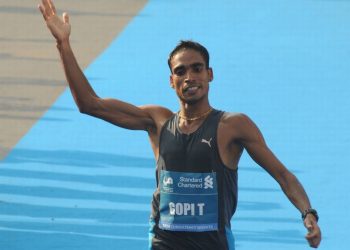 The 30-year-old Gopi clocked his personal best time of 2 hours 13 minutes 39 seconds in the marathon.