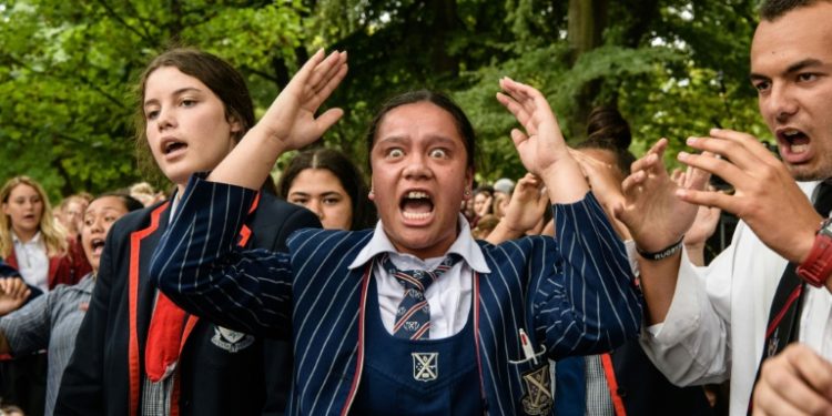 As the country struggles to respond to the horrific tragedy, it was perhaps inevitable that many would turn to the haka (AFP)