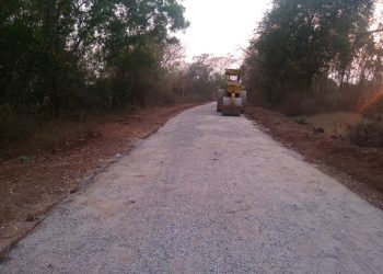 The half finished road at Badaberana