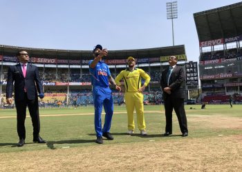 Australian captain Aaron Finch opted for his side to bowl first.