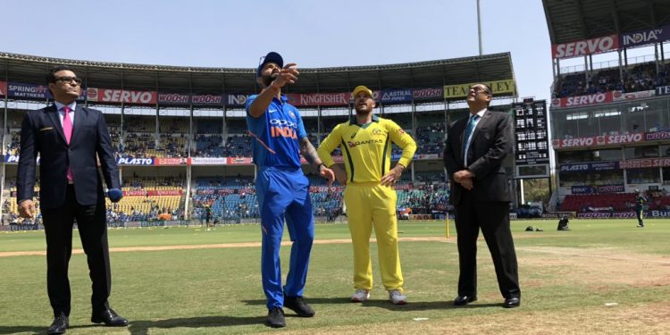 Australian captain Aaron Finch opted for his side to bowl first.