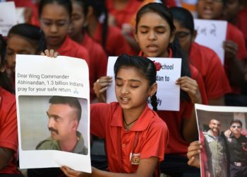 People across India have called for the safe return from Pakistan of Wing Commander Abhinandan Varthaman after he was shot down over Kashmir (AFP)