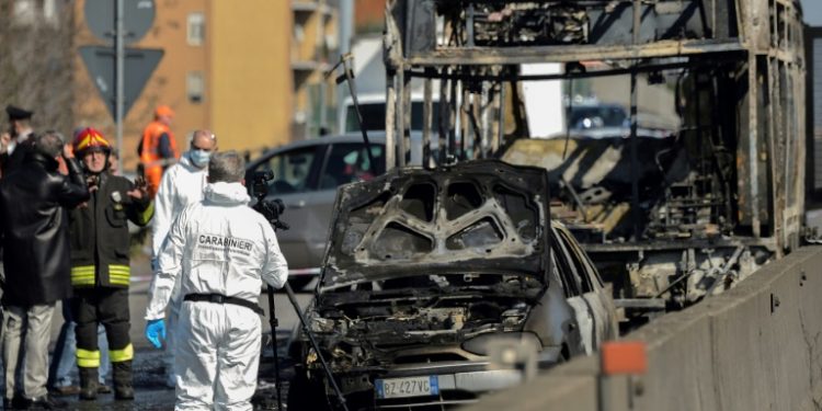 The Milan police anti-terrorism unit has been charged with investigating the hostage-taking which lasted a little over 30 minutes (AFP)