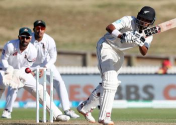 At stumps, New Zealand were 451 for four, leading by 217 with six wickets in hand.