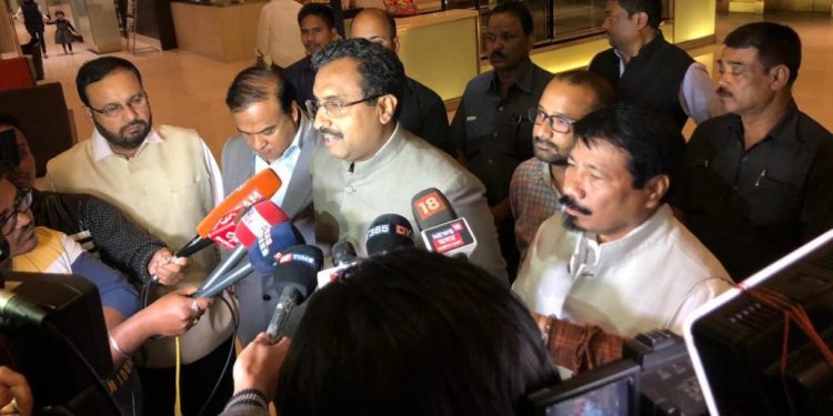 The alliance was finalised in a meeting among BJP general secretary Ram Madhav, AGP president Atul Bora and others that ended post midnight. (TWITTER)