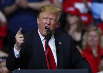 President Donald Trump speaks during a rally in Grand Rapids, Mich., Thursday, March 28, 2019. (AP Photo/Paul Sancya)