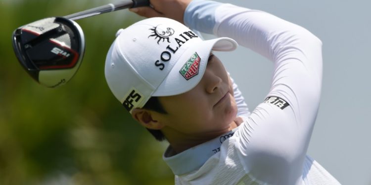 Park Sung-hyun on her way to a stunning final round 64 and victory in Singapore (AFP)