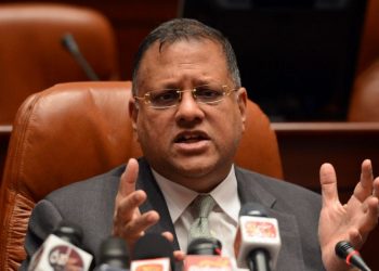 Former Sri Lanka central bank governor Arjuna Mahendran is wanted by Colombo to face charges related to a $74 million insider trading scandal (AFP)