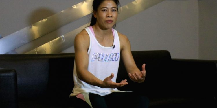 Indian boxer MC Mary Kom during a photo shoot in New Delhi on March 17, (PTI)