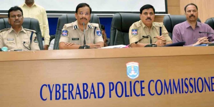 Cyberabad Commissioner V C Sajjanar addresses a press conference regarding an alleged data theft case on Hyderabad-based IT Grids (India) Pvt. Ltd, in Hyderabad March 4, 2019. (IANS)