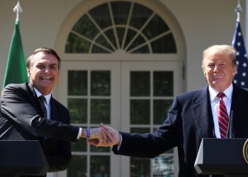 Hosting President Jair Bolsonaro at the White House March 19, 2019, President Donald Trump said relations with Brazil have "never been closer" (AFP)