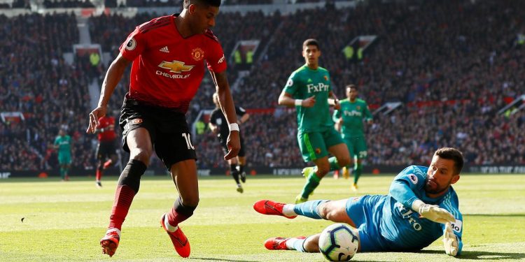 Marcus Rashford opened the scoring in the 28th minute. (Image: Reuters)
