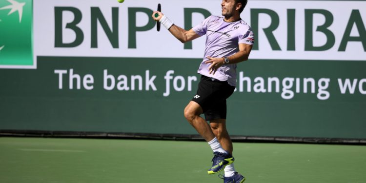 It was a rematch of Wawrinka's four-hour, five-set victory over Evans in the third round of the 2016 US Open -- where the Swiss would go on to claim his third Grand Slam crown.