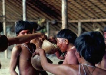 In an astoundingly grim funeral practice, the Yanomami tribe (pictured) burn the bodies of their dead and then proceed to eat them.