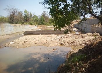 The under construction check-dam