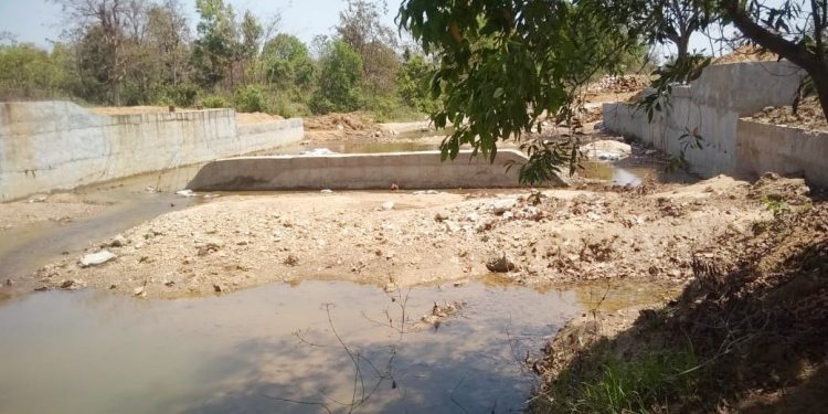 The under construction check-dam