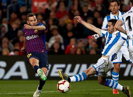 Jordi Alba scored the winning goal for Barcelona, Saturday