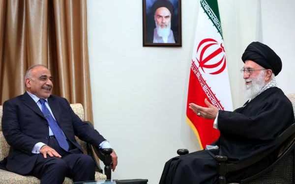 Iraqi Prime Minister Adel Abdel Mahdi (left) met with Iran's Supreme Leader Ayatollah Khamenei in Tehran.