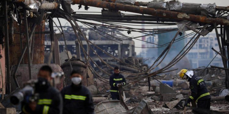 The March 21 explosion razed an industrial park and blew out the windows of surrounding homes.