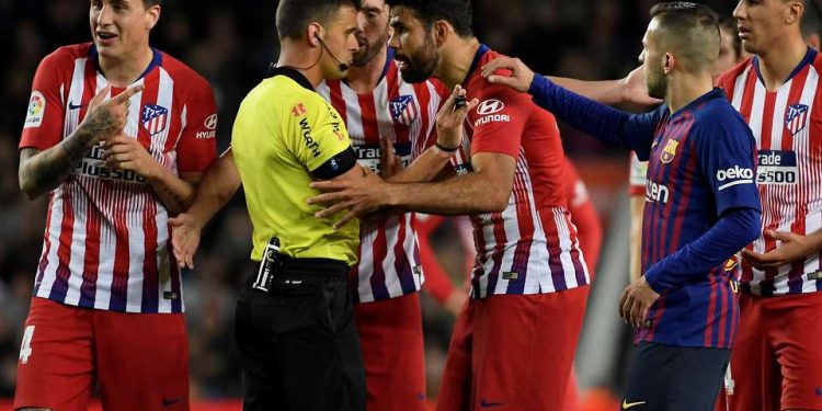 Costa was sent off in the first half of Atletico's 2-0 defeat to Barcelona on Saturday for directing a crude insult towards referee Gil Manzano.