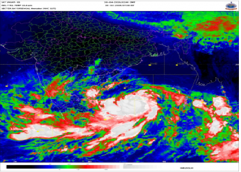 Position of cyclone FANI in the morning of April 30, 2019.