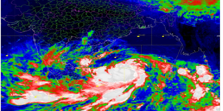 Position of cyclone FANI in the morning of April 30, 2019.