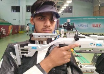 Competing in only his second senior competition, Divyansh shot a total of 249.0 in the 10m air rifle event.