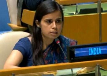 Eenam Gambhir, a counsellor in India's UN mission, raised the issue of more female peacekeeping forces.