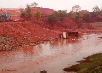 Caustic pond of Hindalco