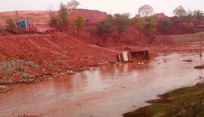 Caustic pond of Hindalco