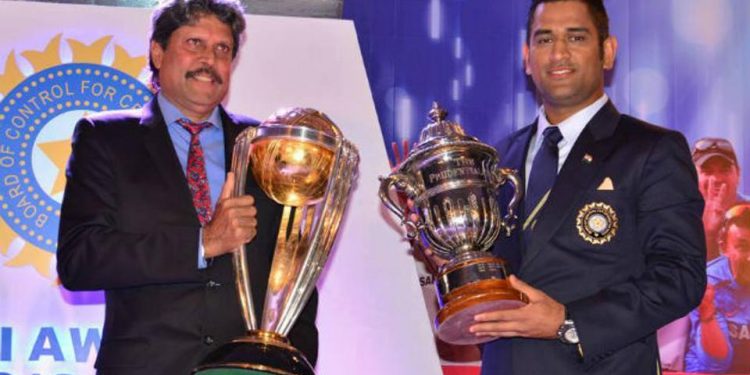 Both Kapil and Dhoni have skippered India to World Cup glory in 1983 and 2011, respectively.