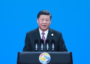 BEIJING, April 26, 2019 (Xinhua) -- Chinese President Xi Jinping delivers a keynote speech at the opening ceremony of the Second Belt and Road Forum for International Cooperation in Beijing, capital of China, April 26, 2019. Xinhua/UNI PHOTO-9F