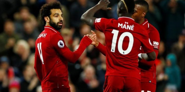 Sadio Mane and Mohamed Salah both struck twice. (Image: Reuters)