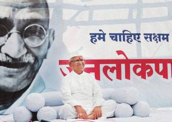 Anna Hazare during the Lokpal movement