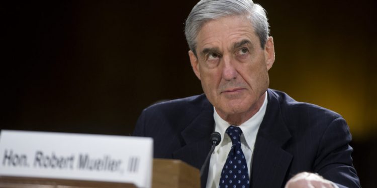 UNITED STATES - JUNE 19: FBI Director Robert Mueller testifies before a Senate Judiciary Committee hearing in Dirksen Building on oversight of the FBI. (Photo By Tom Williams/CQ Roll Call)