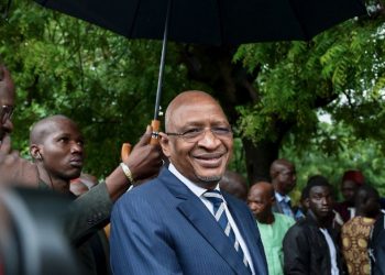Malian Prime Minister Soumeylou Boubeye Maiga, pictured August 2018, visted Tenenkou, a central Malian town that sad been beseiged by jihadists, promising to increase security (AFP Photo/ISSOUF SANOGO)