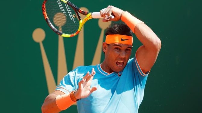 Nadal, chasing a record-extending 12th Monte Carlo title, broke Grigor Dimitrov’s serve on four occasions to defeat the Bulgarian 6-4, 6-1.